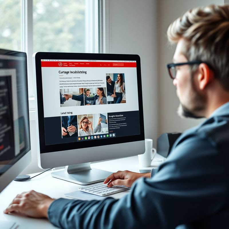 Person som tester et nettsted for tilgjengelighet på en datamaskin